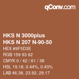 カラーコード: HKS N 3000plus - HKS N 207 N-90-50 | qconv.com