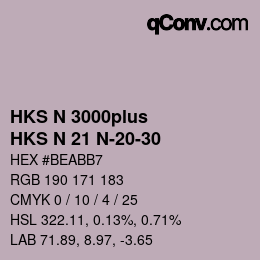 カラーコード: HKS N 3000plus - HKS N 21 N-20-30 | qconv.com