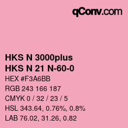 Farbcode: HKS N 3000plus - HKS N 21 N-60-0 | qconv.com