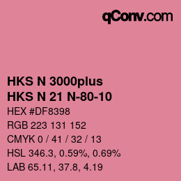 Código de color: HKS N 3000plus - HKS N 21 N-80-10 | qconv.com