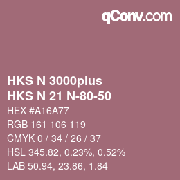Color code: HKS N 3000plus - HKS N 21 N-80-50 | qconv.com
