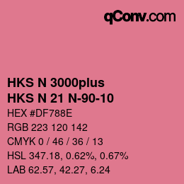 カラーコード: HKS N 3000plus - HKS N 21 N-90-10 | qconv.com