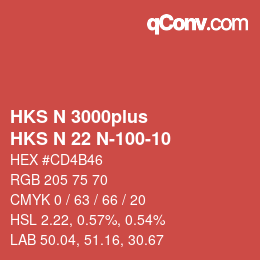 Farbcode: HKS N 3000plus - HKS N 22 N-100-10 | qconv.com