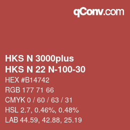 カラーコード: HKS N 3000plus - HKS N 22 N-100-30 | qconv.com
