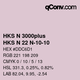 Código de color: HKS N 3000plus - HKS N 22 N-10-10 | qconv.com