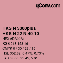 Color code: HKS N 3000plus - HKS N 22 N-40-10 | qconv.com