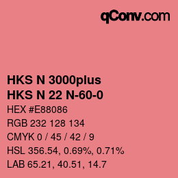 カラーコード: HKS N 3000plus - HKS N 22 N-60-0 | qconv.com