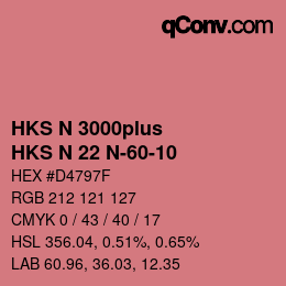 カラーコード: HKS N 3000plus - HKS N 22 N-60-10 | qconv.com