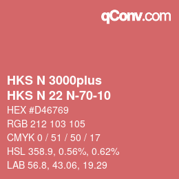 カラーコード: HKS N 3000plus - HKS N 22 N-70-10 | qconv.com