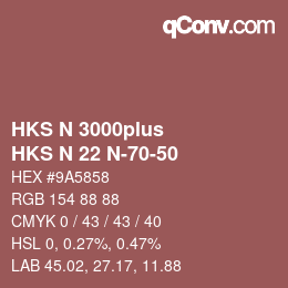 Farbcode: HKS N 3000plus - HKS N 22 N-70-50 | qconv.com