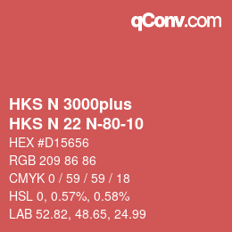カラーコード: HKS N 3000plus - HKS N 22 N-80-10 | qconv.com