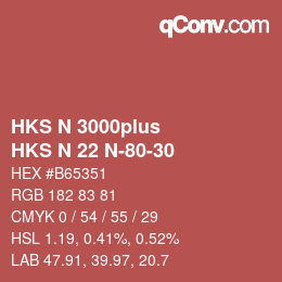 カラーコード: HKS N 3000plus - HKS N 22 N-80-30 | qconv.com