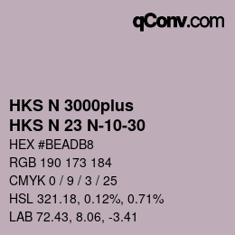 カラーコード: HKS N 3000plus - HKS N 23 N-10-30 | qconv.com