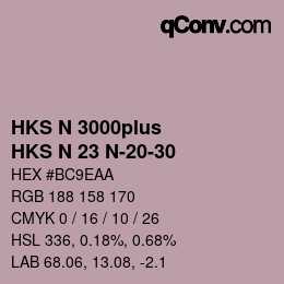 カラーコード: HKS N 3000plus - HKS N 23 N-20-30 | qconv.com