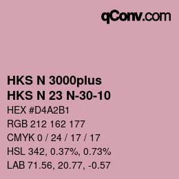 Código de color: HKS N 3000plus - HKS N 23 N-30-10 | qconv.com