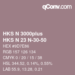カラーコード: HKS N 3000plus - HKS N 23 N-30-50 | qconv.com