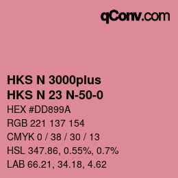 Código de color: HKS N 3000plus - HKS N 23 N-50-0 | qconv.com