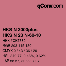 Farbcode: HKS N 3000plus - HKS N 23 N-60-10 | qconv.com