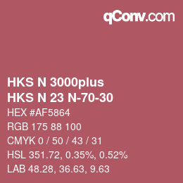カラーコード: HKS N 3000plus - HKS N 23 N-70-30 | qconv.com