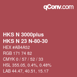 カラーコード: HKS N 3000plus - HKS N 23 N-80-30 | qconv.com