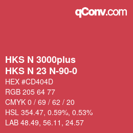 Farbcode: HKS N 3000plus - HKS N 23 N-90-0 | qconv.com