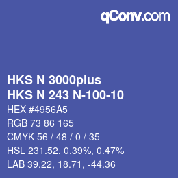 Farbcode: HKS N 3000plus - HKS N 243 N-100-10 | qconv.com