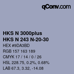 Farbcode: HKS N 3000plus - HKS N 243 N-20-30 | qconv.com