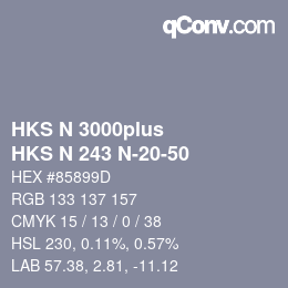 カラーコード: HKS N 3000plus - HKS N 243 N-20-50 | qconv.com