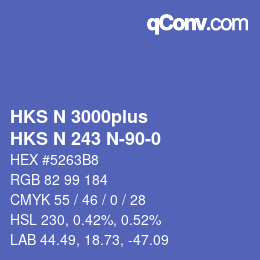 Farbcode: HKS N 3000plus - HKS N 243 N-90-0 | qconv.com