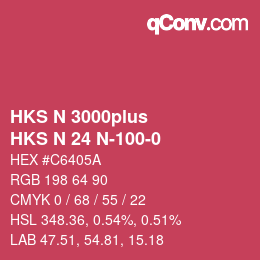 Código de color: HKS N 3000plus - HKS N 24 N-100-0 | qconv.com