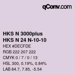 Farbcode: HKS N 3000plus - HKS N 24 N-10-10 | qconv.com