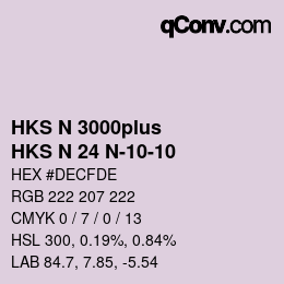 カラーコード: HKS N 3000plus - HKS N 24 N-10-10 | qconv.com