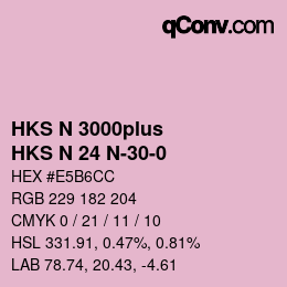 Farbcode: HKS N 3000plus - HKS N 24 N-30-0 | qconv.com