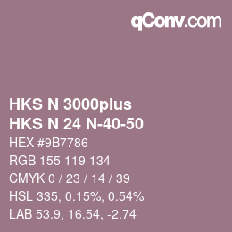 Farbcode: HKS N 3000plus - HKS N 24 N-40-50 | qconv.com