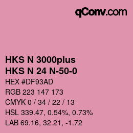 Farbcode: HKS N 3000plus - HKS N 24 N-50-0 | qconv.com