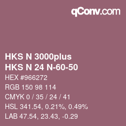 Color code: HKS N 3000plus - HKS N 24 N-60-50 | qconv.com