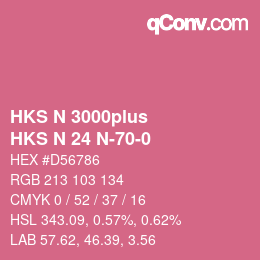 Código de color: HKS N 3000plus - HKS N 24 N-70-0 | qconv.com