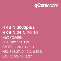 Código de color: HKS N 3000plus - HKS N 24 N-70-10 | qconv.com