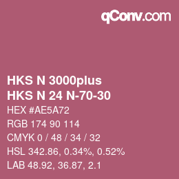 カラーコード: HKS N 3000plus - HKS N 24 N-70-30 | qconv.com