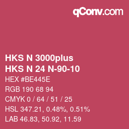 Farbcode: HKS N 3000plus - HKS N 24 N-90-10 | qconv.com