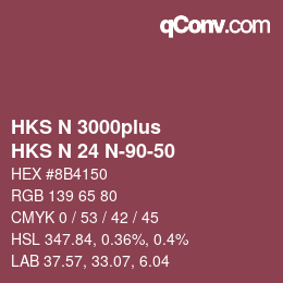 カラーコード: HKS N 3000plus - HKS N 24 N-90-50 | qconv.com