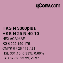 カラーコード: HKS N 3000plus - HKS N 25 N-40-10 | qconv.com