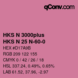 Código de color: HKS N 3000plus - HKS N 25 N-60-0 | qconv.com
