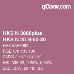 Código de color: HKS N 3000plus - HKS N 25 N-60-30 | qconv.com
