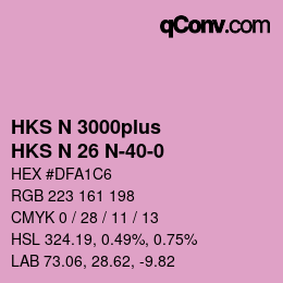 Farbcode: HKS N 3000plus - HKS N 26 N-40-0 | qconv.com