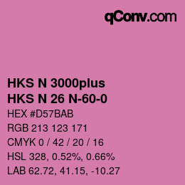 Farbcode: HKS N 3000plus - HKS N 26 N-60-0 | qconv.com