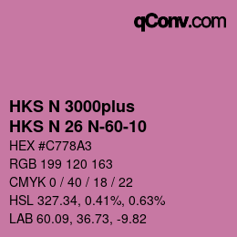 Farbcode: HKS N 3000plus - HKS N 26 N-60-10 | qconv.com