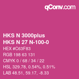 カラーコード: HKS N 3000plus - HKS N 27 N-100-0 | qconv.com