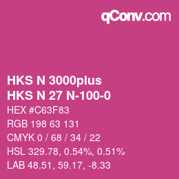 Código de color: HKS N 3000plus - HKS N 27 N-100-0 | qconv.com