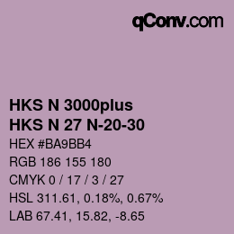 Farbcode: HKS N 3000plus - HKS N 27 N-20-30 | qconv.com